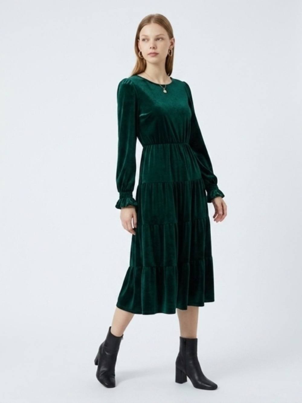 Green Velvet Dress